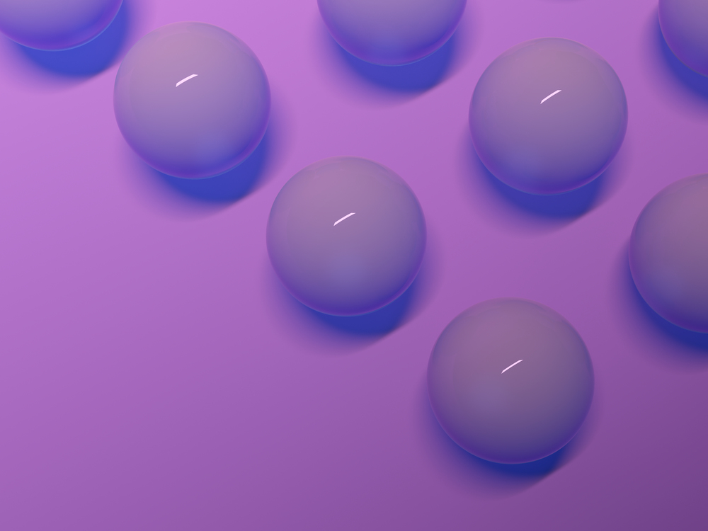 abstraction purple spheres. 3d background