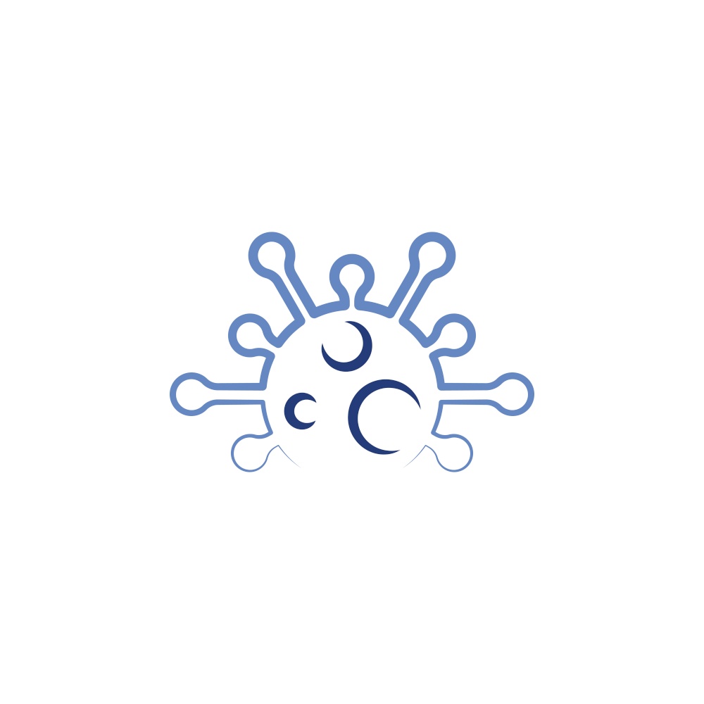 corona virus icon logo vector design
