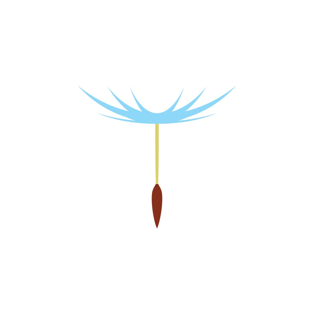 dandelion parachute icon logo vector