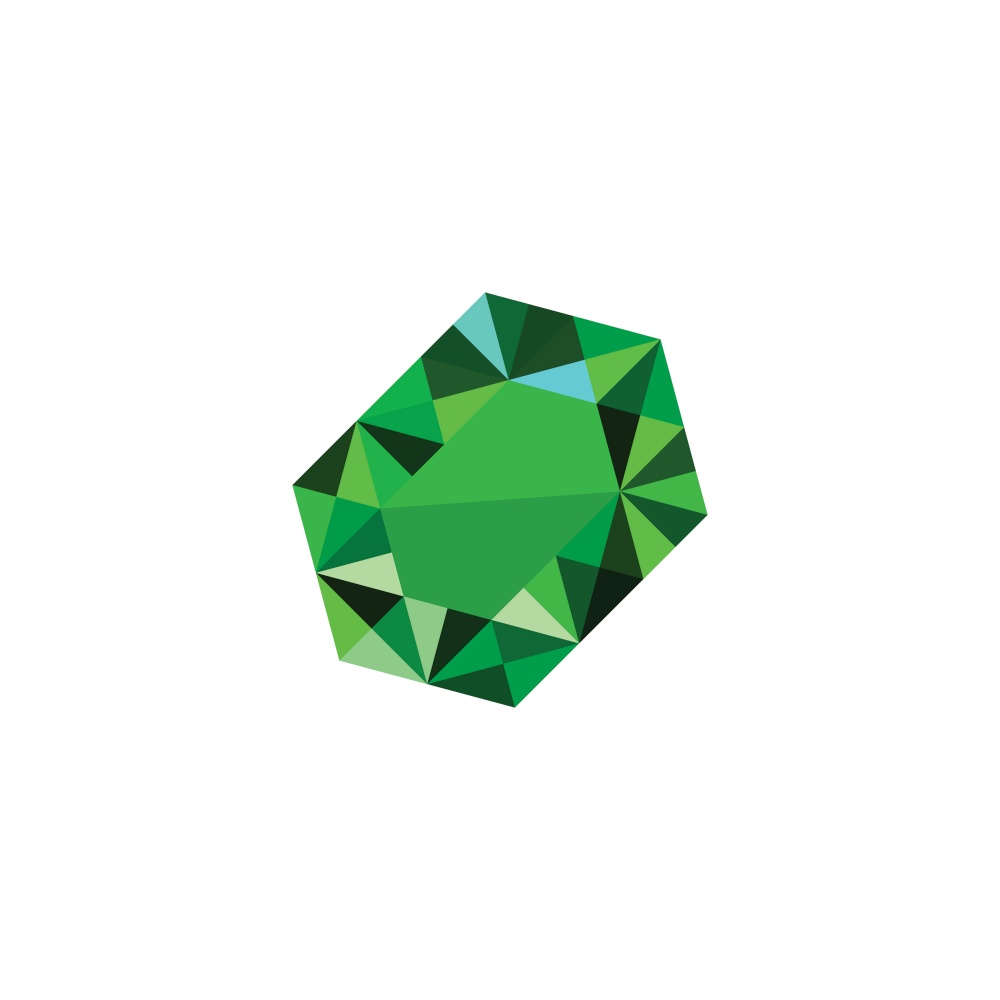 emerald stone vector logo icon illustration