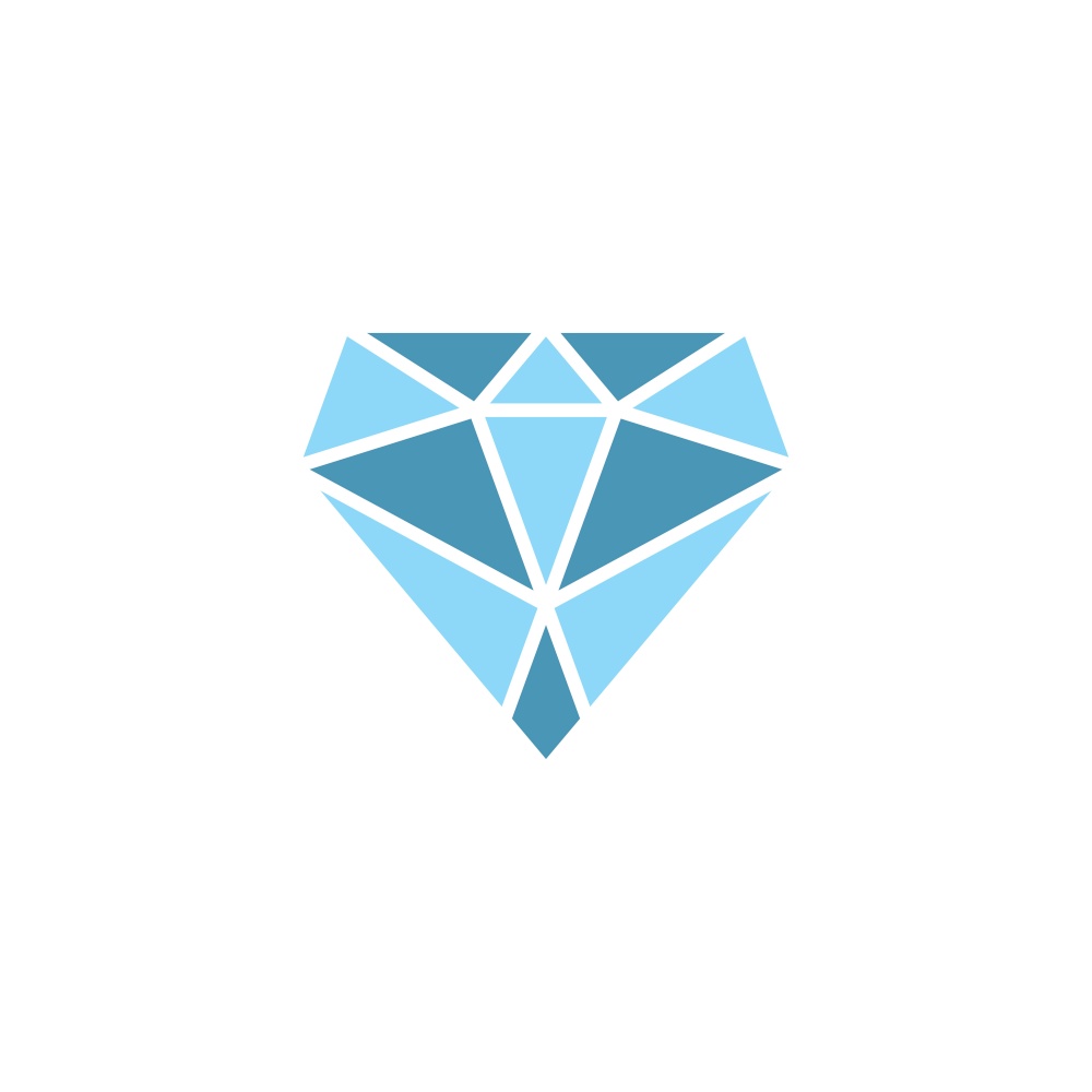 gemstone crystal diamond logo vector symbol