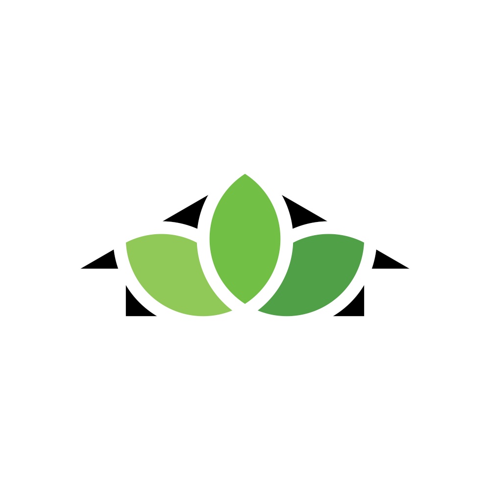 house and leaves logo icon symbol