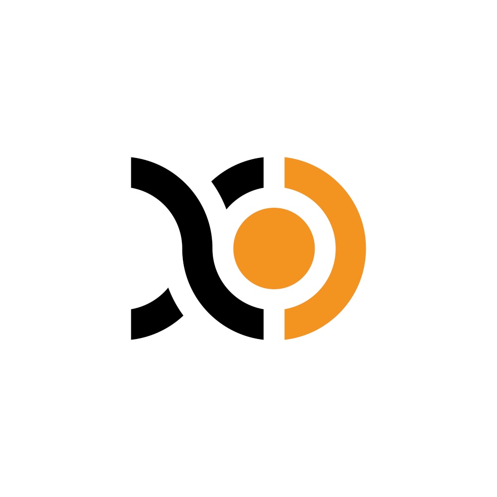 letter x and o xo icon logo design