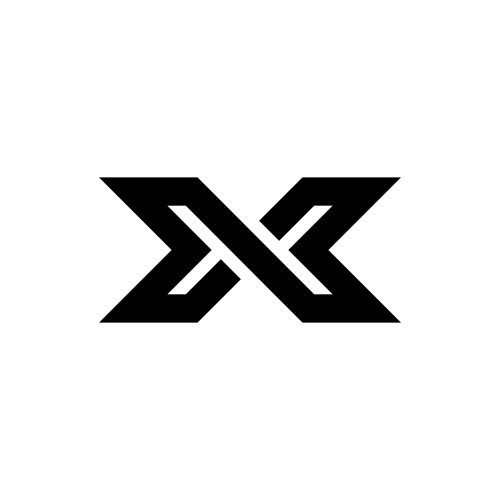 letter x black icon logo vector symbol