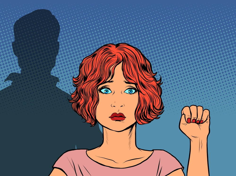 Signal For Help. International gesture of help for women at risk of domestic violence. Pop art retro vector illustration 50s 60s style. Signal For Help. International gesture of help for women at risk of domestic violence