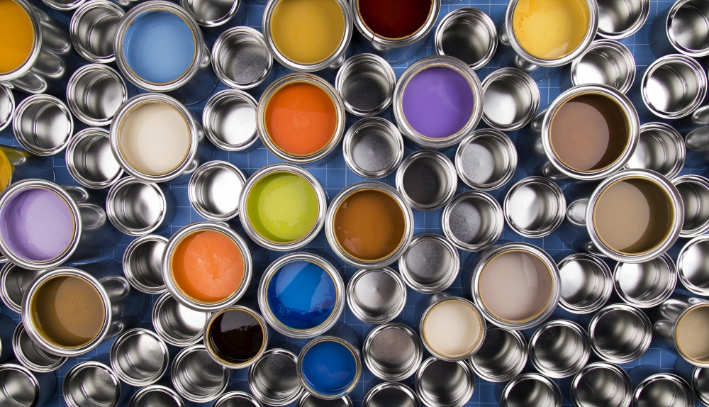 Tin metal cans, Painting background