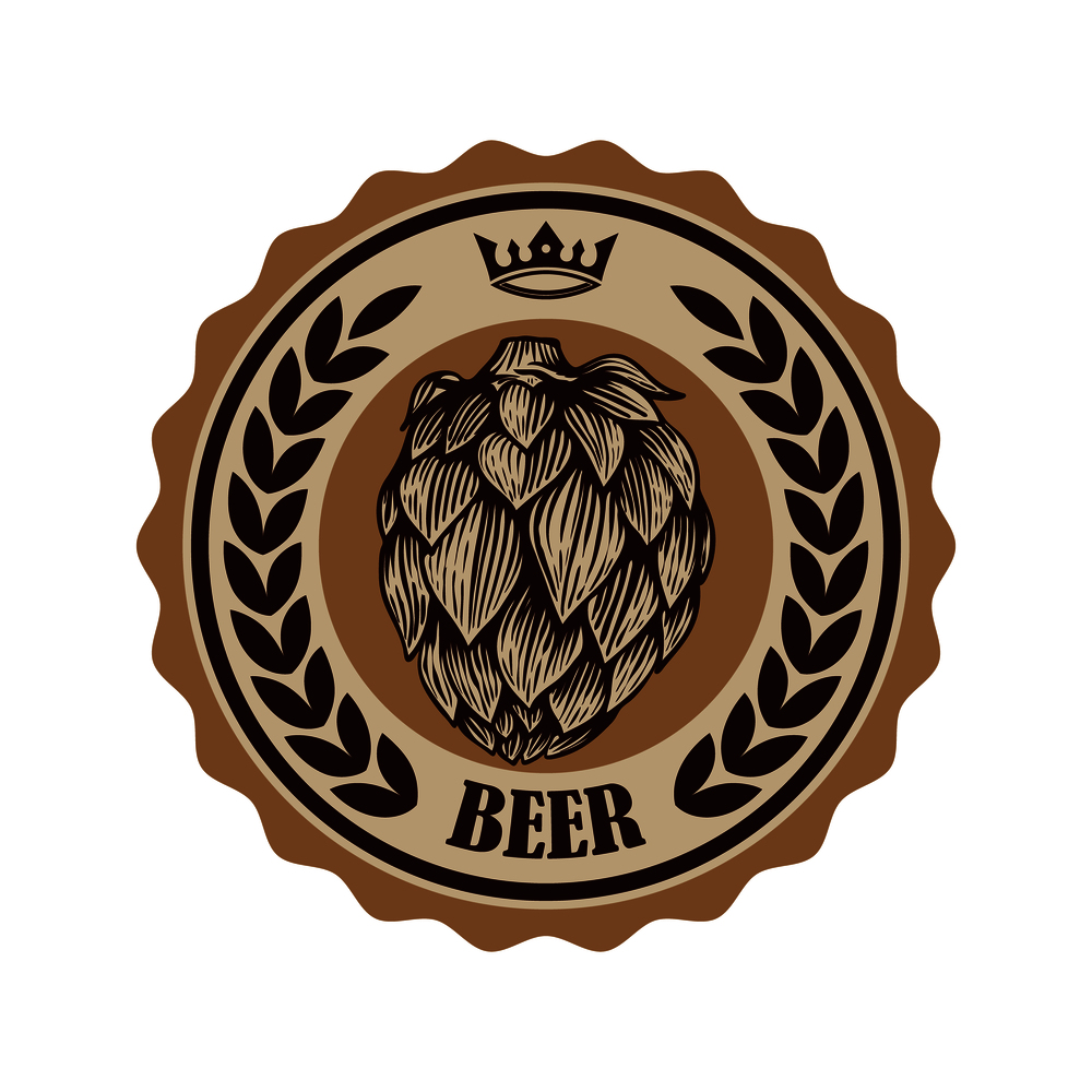 Vintage beer label. Design elements for logo, label, emblem, sign, menu. Vector illustration