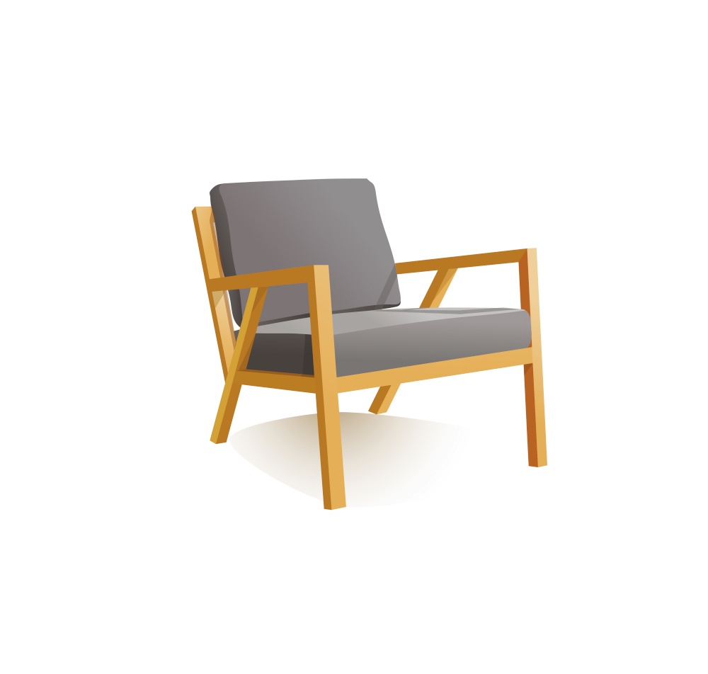 Arm Chair comfortable furniture vector design, Vector illustration comfortable chair on white background