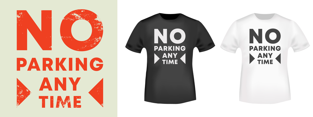No Parking Any Time road sign for vintage design t-shirt, stamp, tee print, applique, badge, label clothing, or other printing products. Vector illustration.. No Parking Any Time road sign for vintage design t-shirt, stamp, tee print, applique, badge, label clothing, or other printing products. Vector illustration