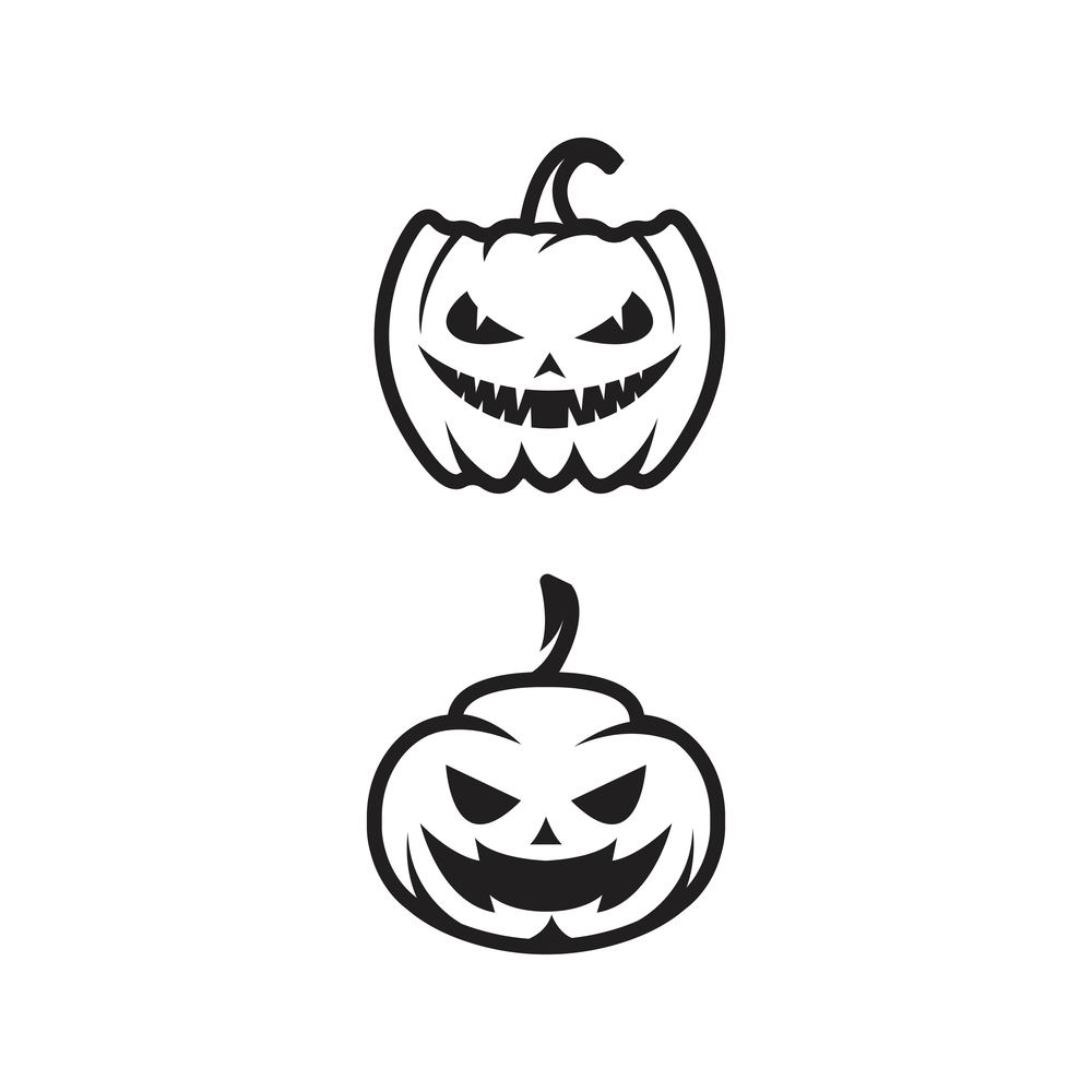 Pumpkin with smile for your design for the holiday Halloween. Vector illustration