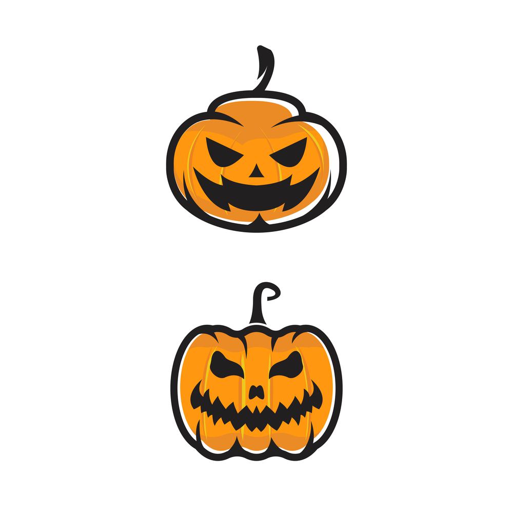 Pumpkin with smile for your design for the holiday Halloween. Vector illustration