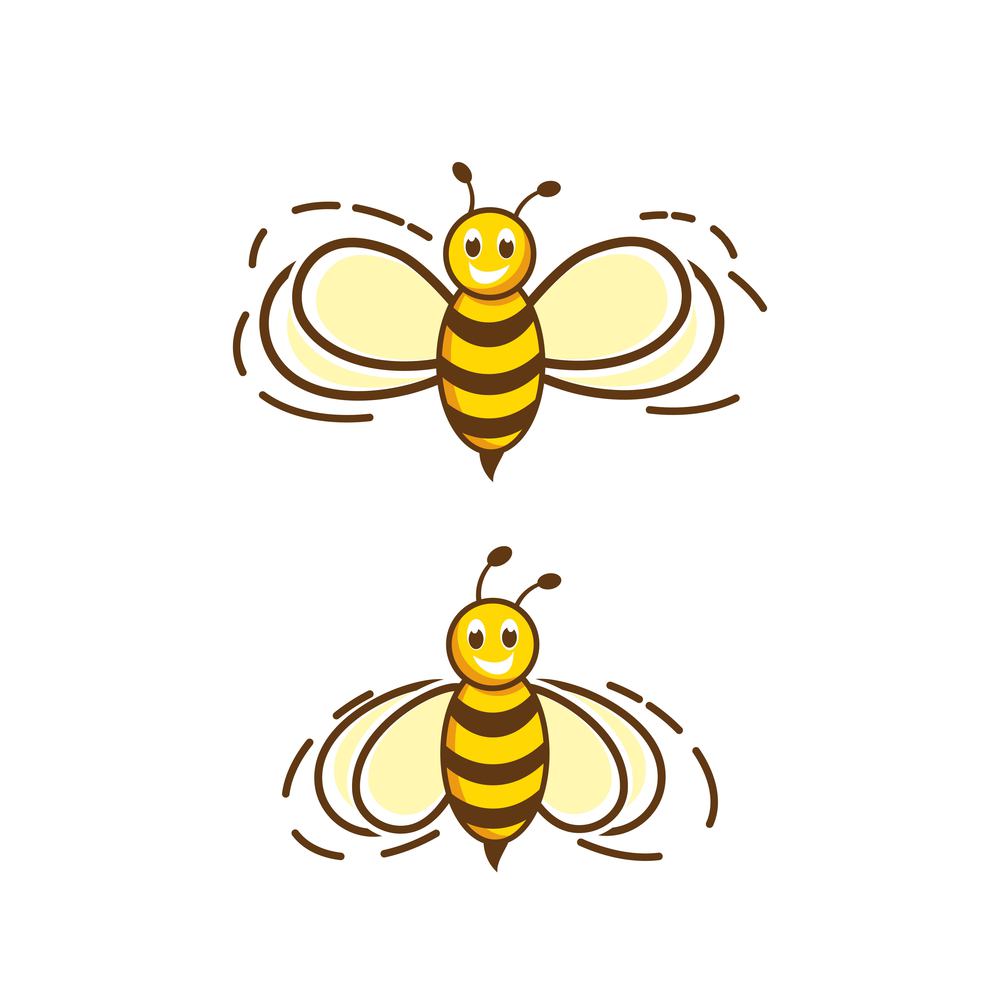 Bee Element  Vector icon design illustration Template
