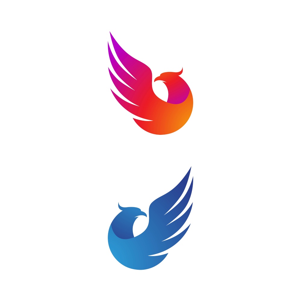 Phoenix vector icon illustration design template
