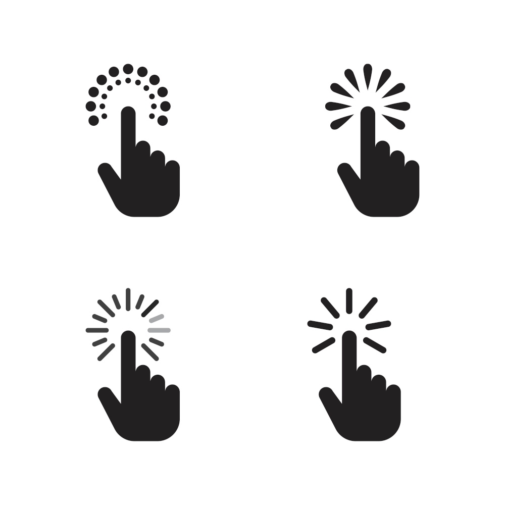 Hand Touch Vector icon design illustration Template