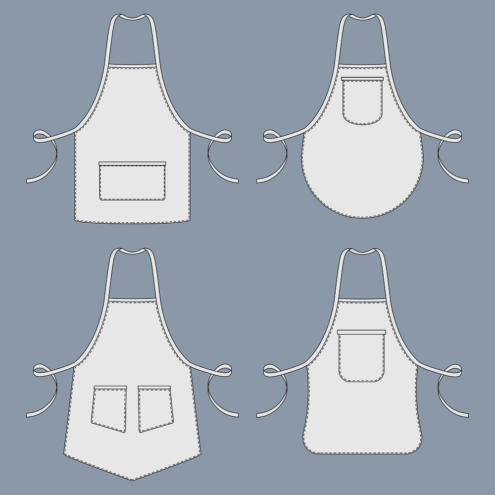 Cook uniform. Restaurant apron vector template collection. Illustration of uniform protective for kitchen and cooking. Cook uniform. Restaurant apron vector template collection