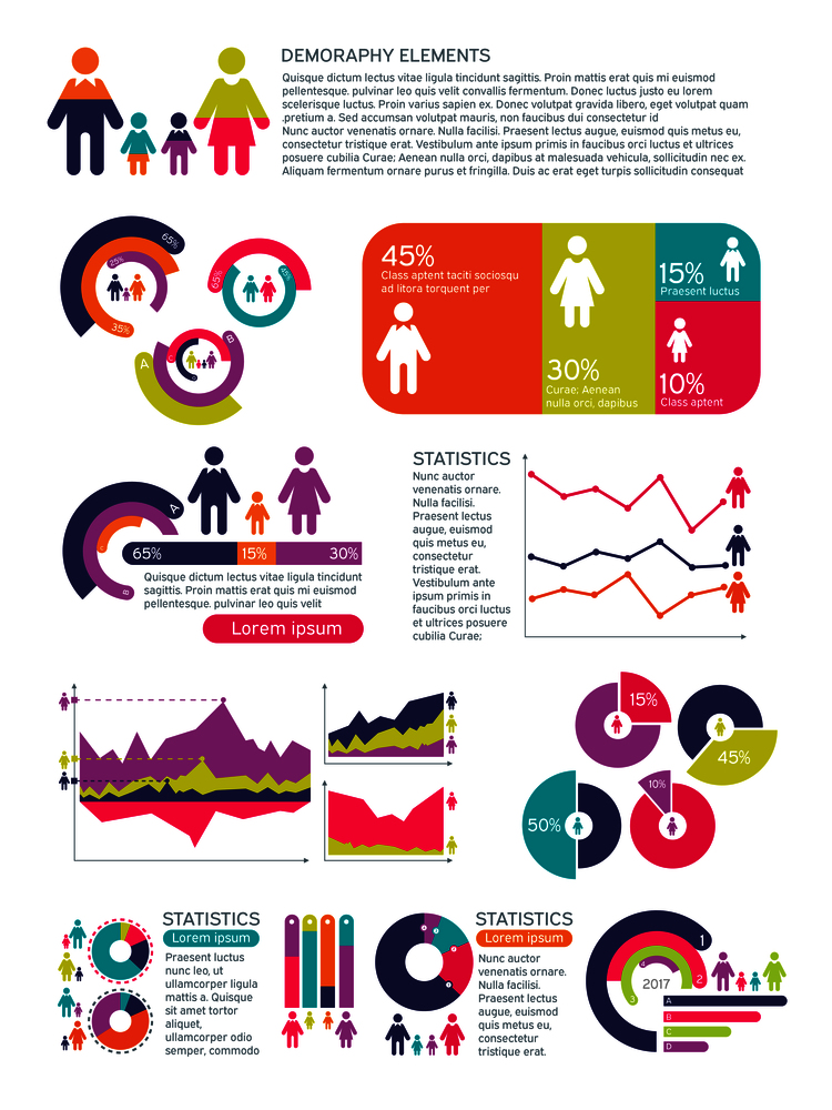 People population vector infographics with business charts, diagrams and man woman icons. Global economic concept. People population and demography chart visualization illustration. People population vector infographics with business charts, diagrams and man woman icons. Global economic concept