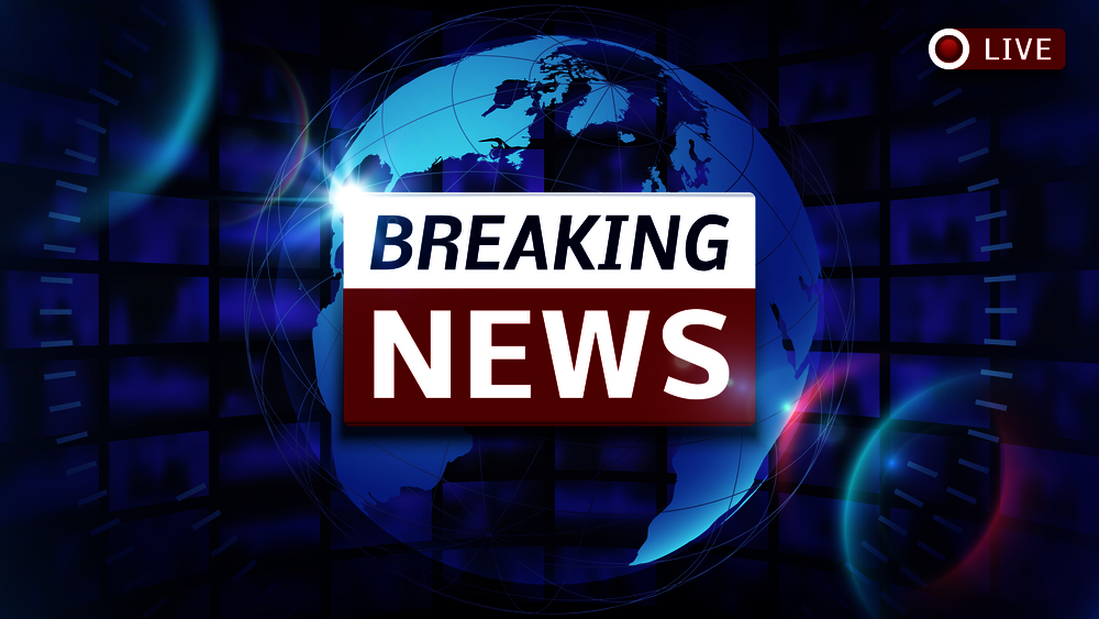 Breaking news broadcast vector futuristic background with world map. News broadcast and breaking news live illustration. Breaking news broadcast vector futuristic background with world map
