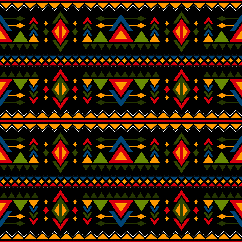 Navajo weaving fashion seamless vector pattern. Vintage tribal art print of ethnic african endless background. Culture ornament tribal maya geometric color pattern. Navajo weaving fashion seamless vector pattern. Vintage tribal art print of ethnic african endless background