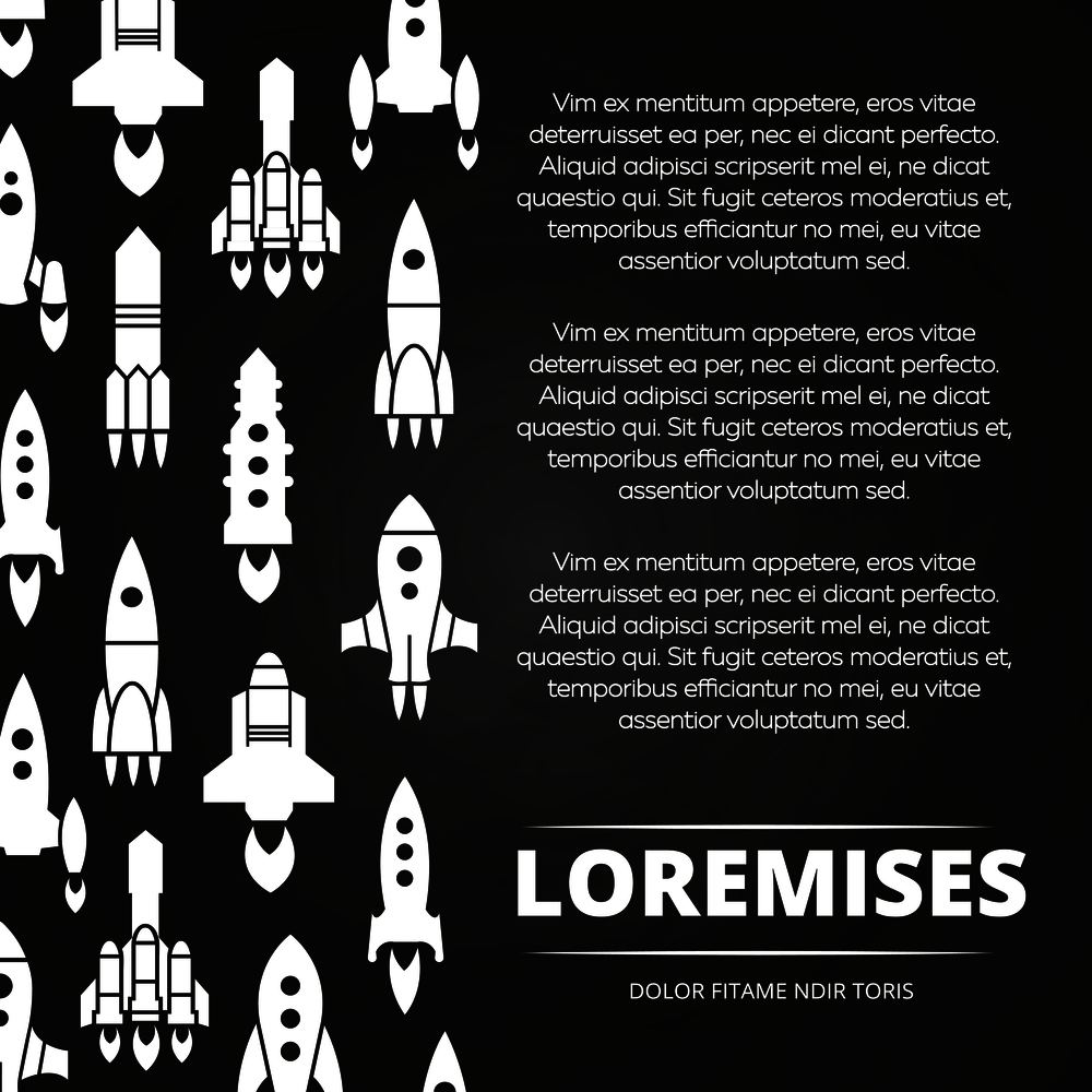 Rockets, shuttle and spaceships chalkboard poster or background. Vector illustration. Rockets, shuttle and spaceships poster or background