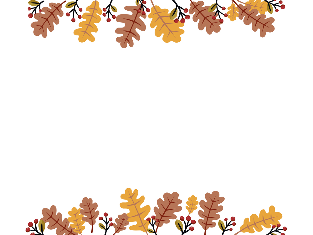 Autumn season background with free space. Isolated vector illustration