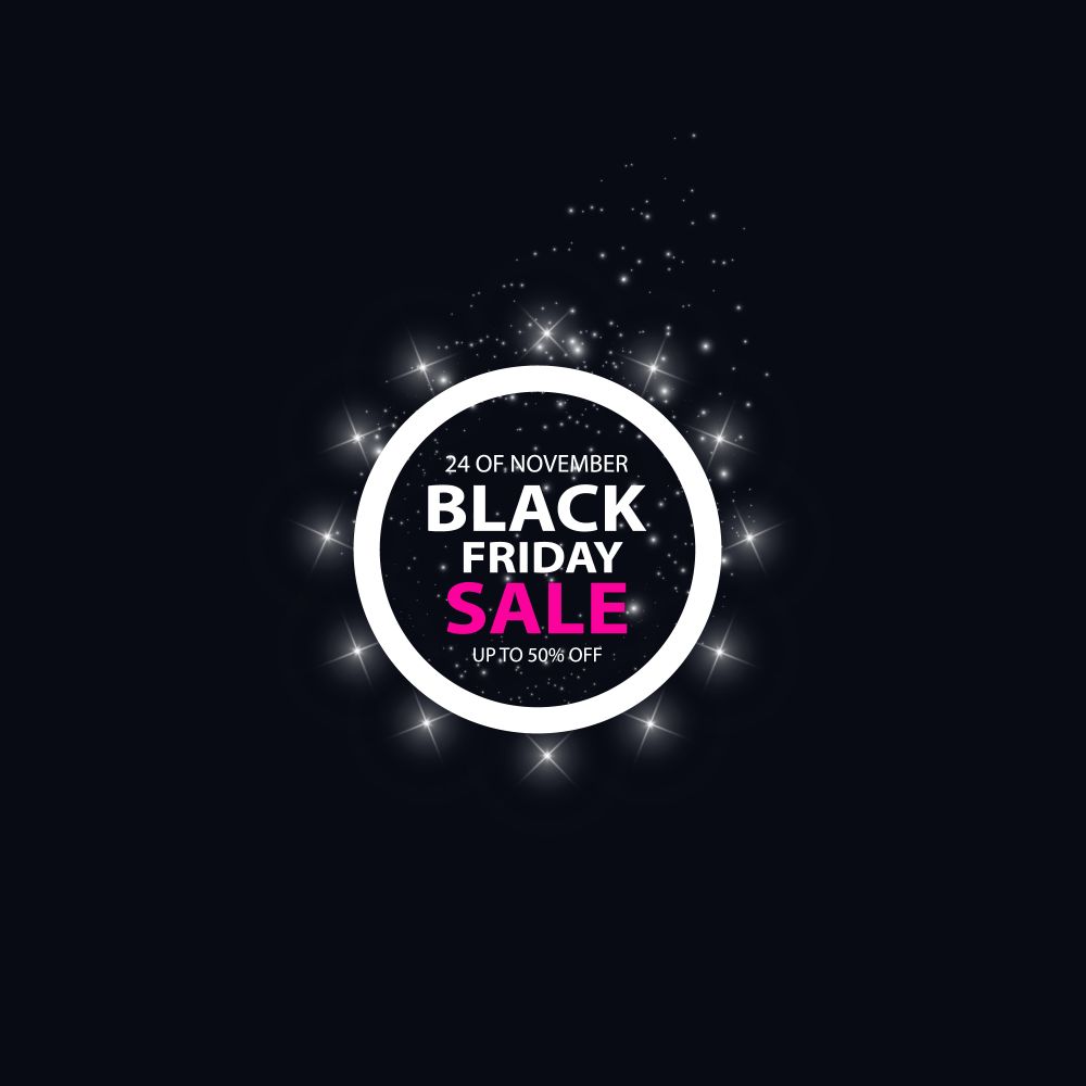 Black friday sale glowing neon sign on the black background. Light vector background for your advertise, discounts and business.. Black friday sale glowing neon sign on the black background. Light vector background for your advertise, discounts and business