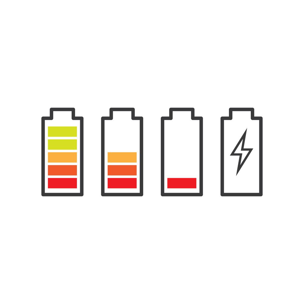 Battery icon flat vector template