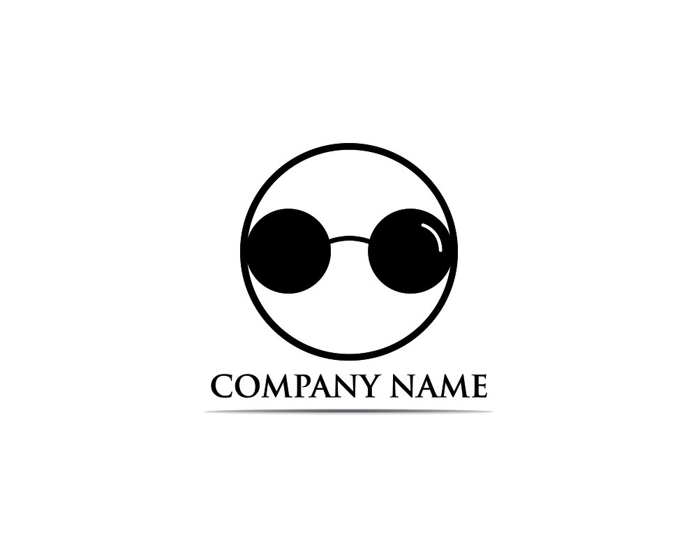 Glasses Logo Design vector illustrator