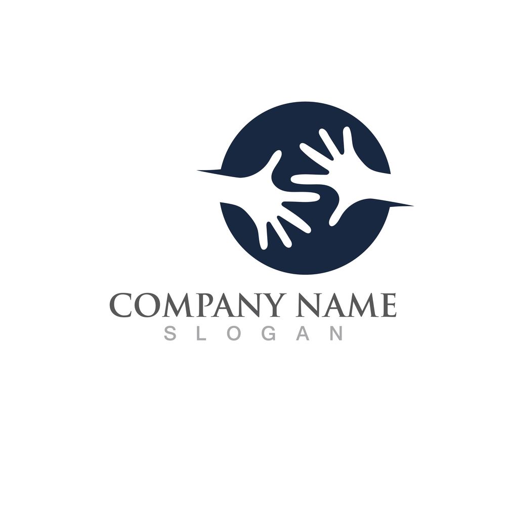 Hand care logo and symbol vector