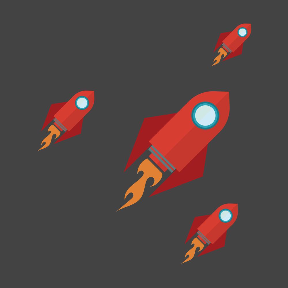 Rocket logo  icons set Vector