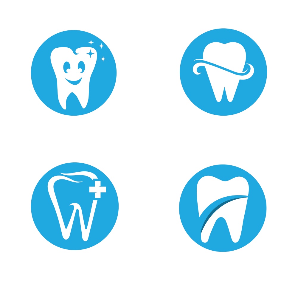Dental care logo vector icon design