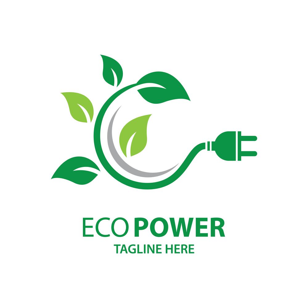 Eco power logo images illustration design