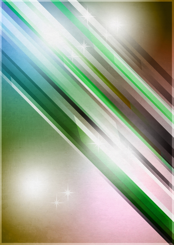 Grunge retro style poster design with colorful diagonal stripes background.