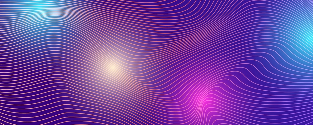 Tech background with abstract wave lines.