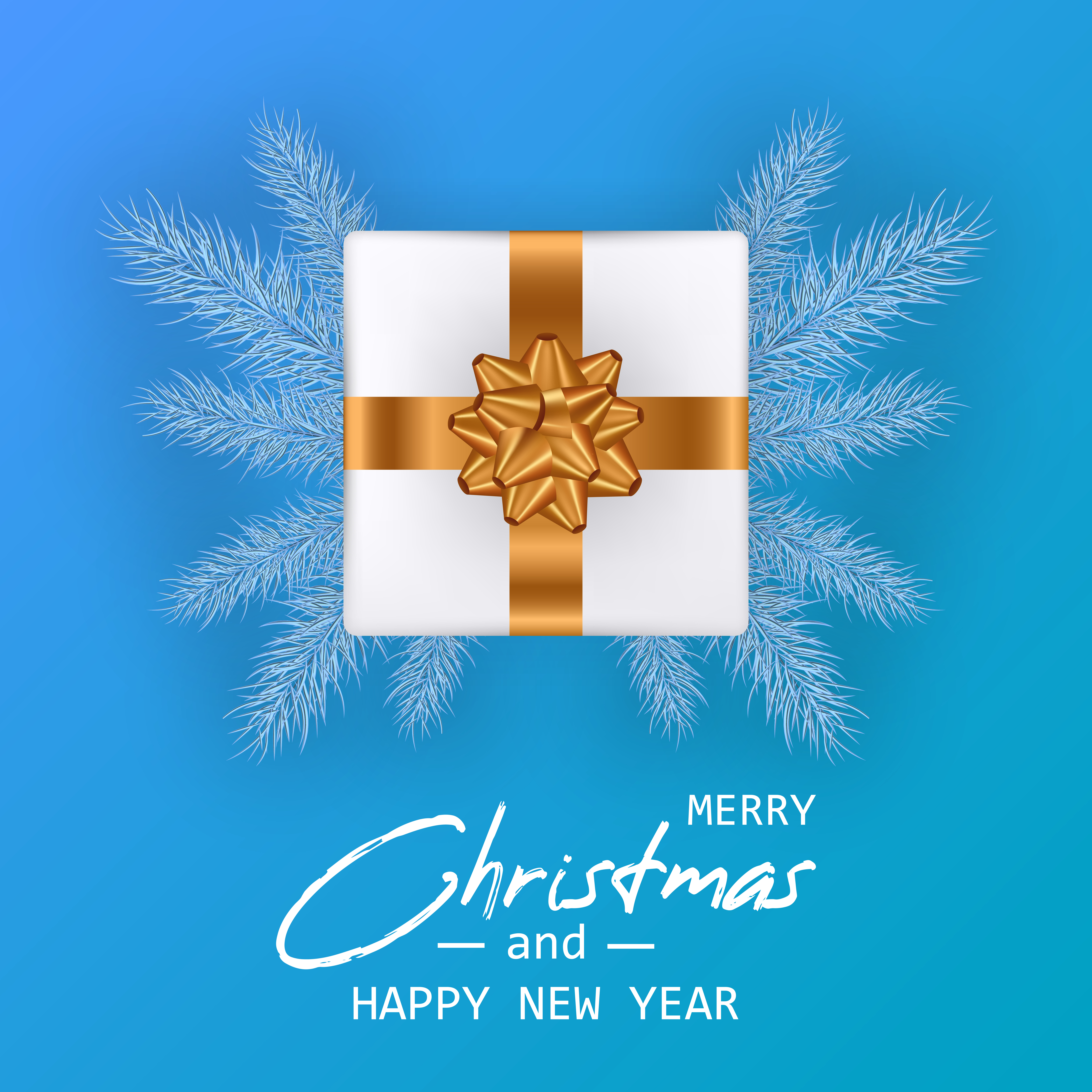 Marry Christmas and Happy New Year card. Christmas banner.
