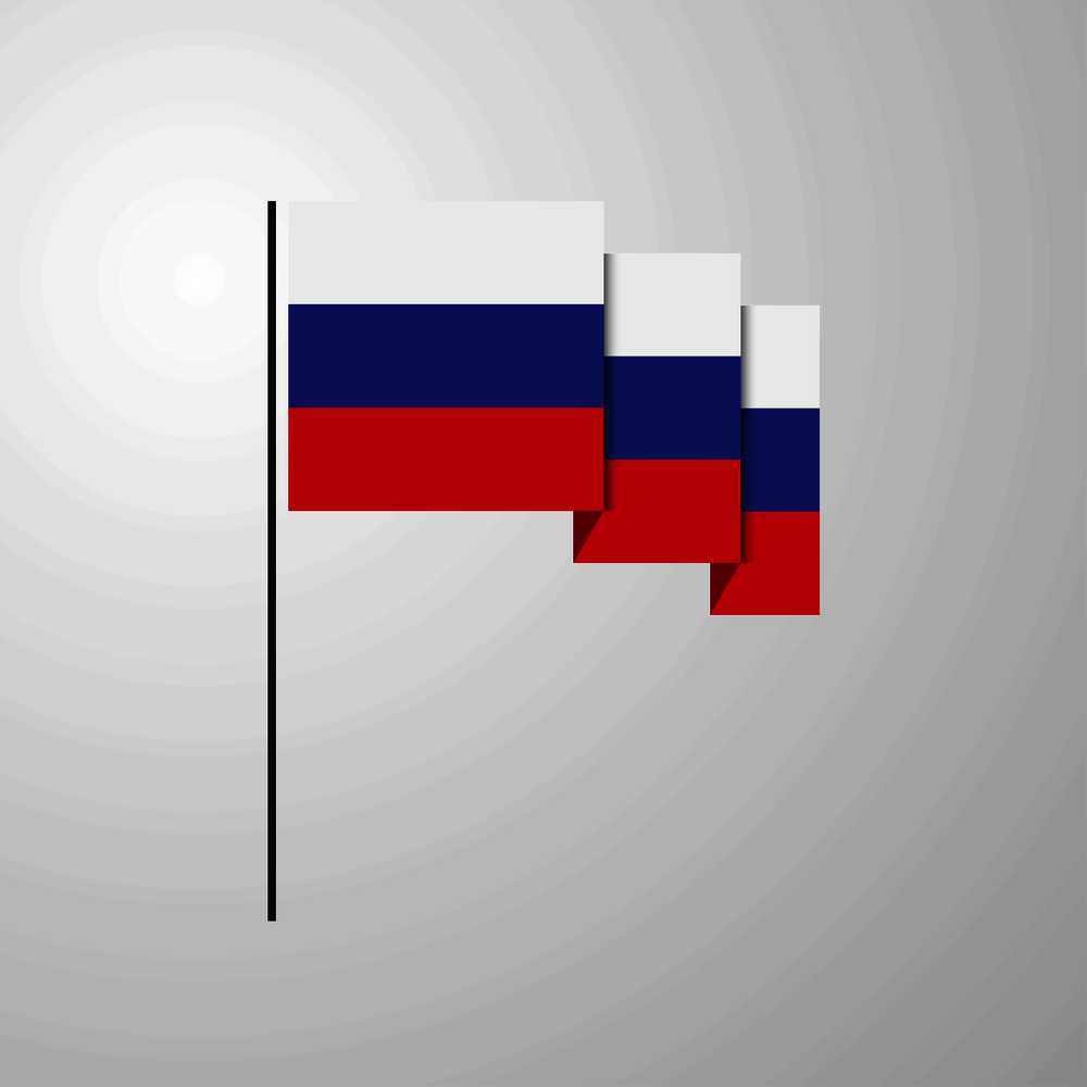 Russia waving Flag creative background