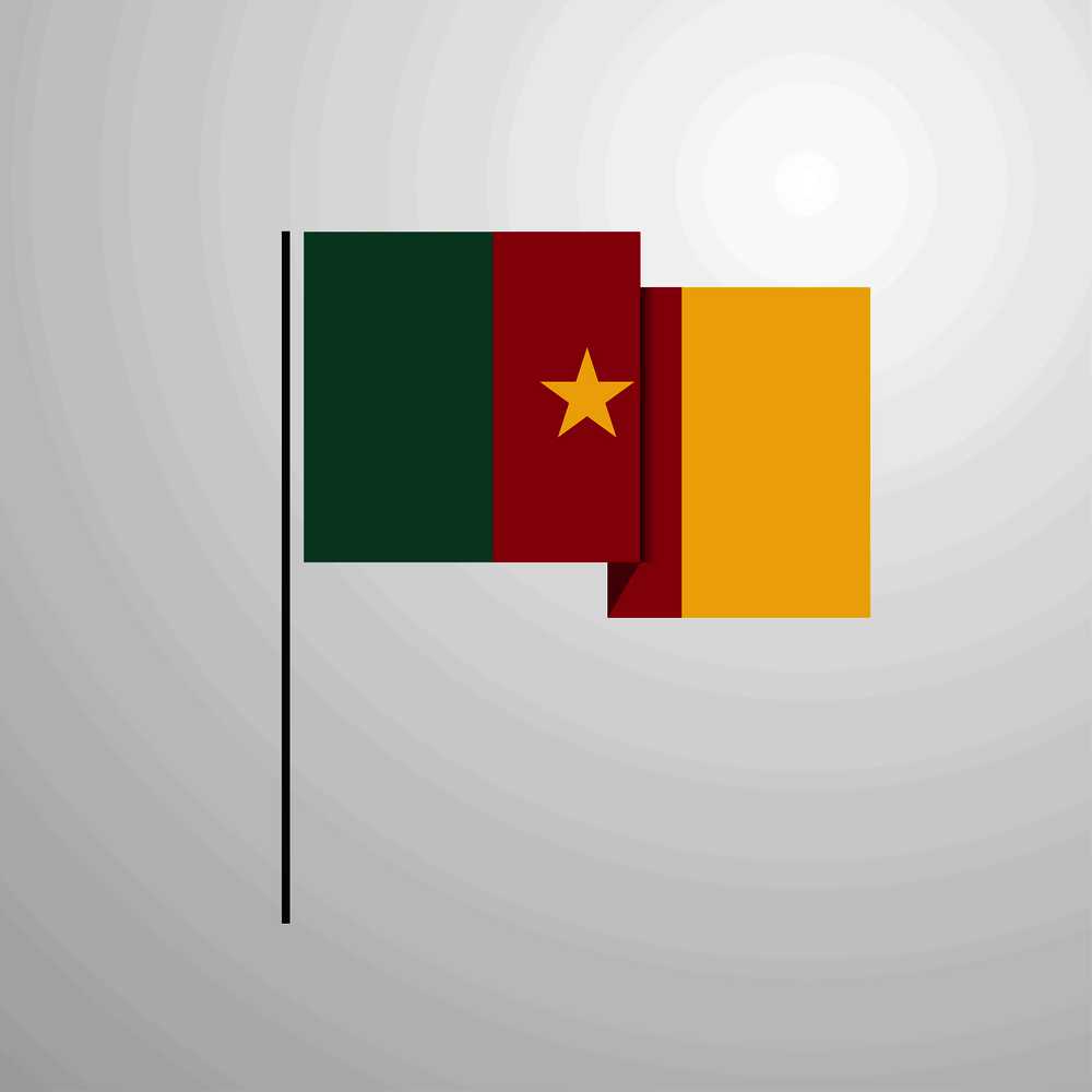 Cameroon waving Flag design vector