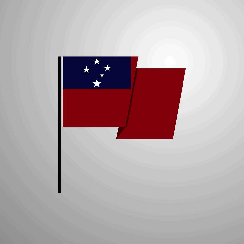 Samoa waving Flag design vector