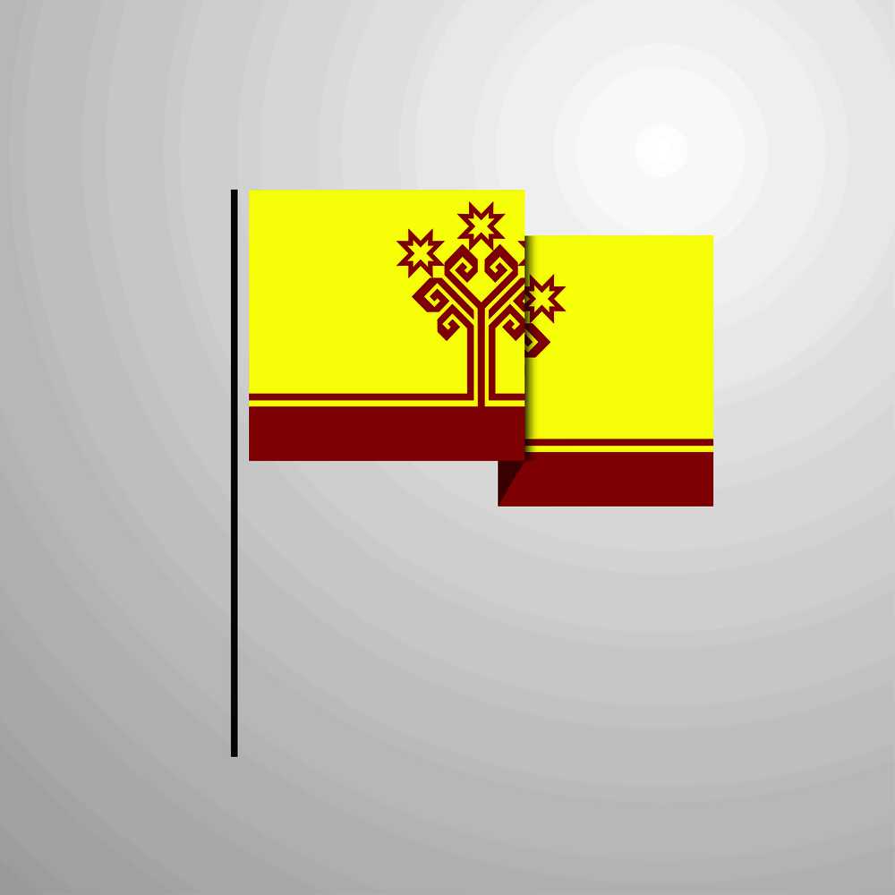 Chuvashia waving Flag design vector