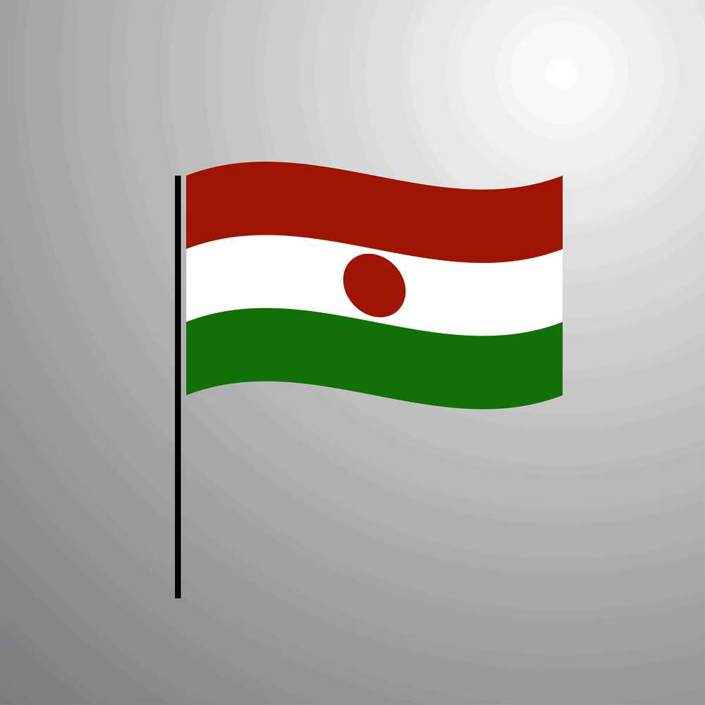 Niger waving Flag