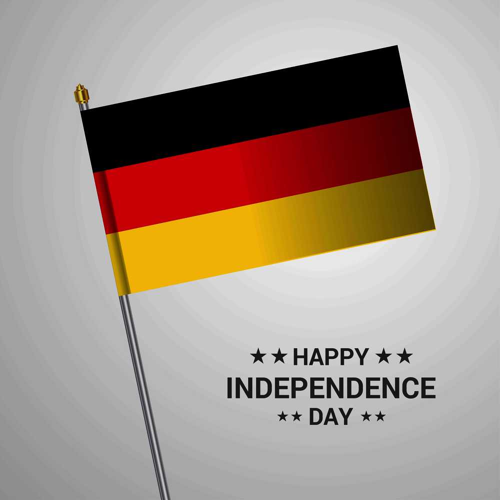 Germany Independence day typographic design with flag vector