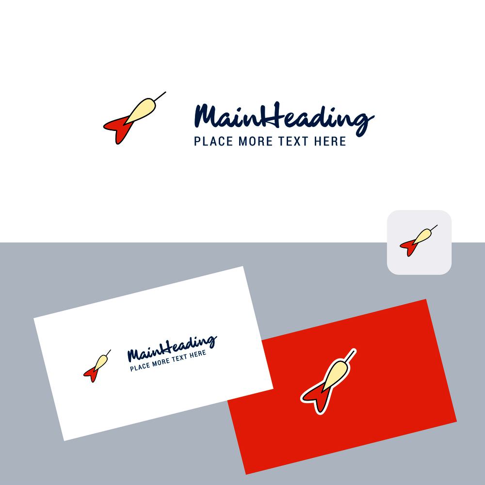 Dart  vector logotype with business card template. Elegant corporate identity. - Vector
