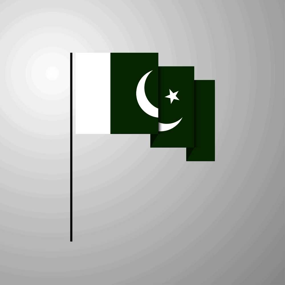 Pakistan waving Flag creative background
