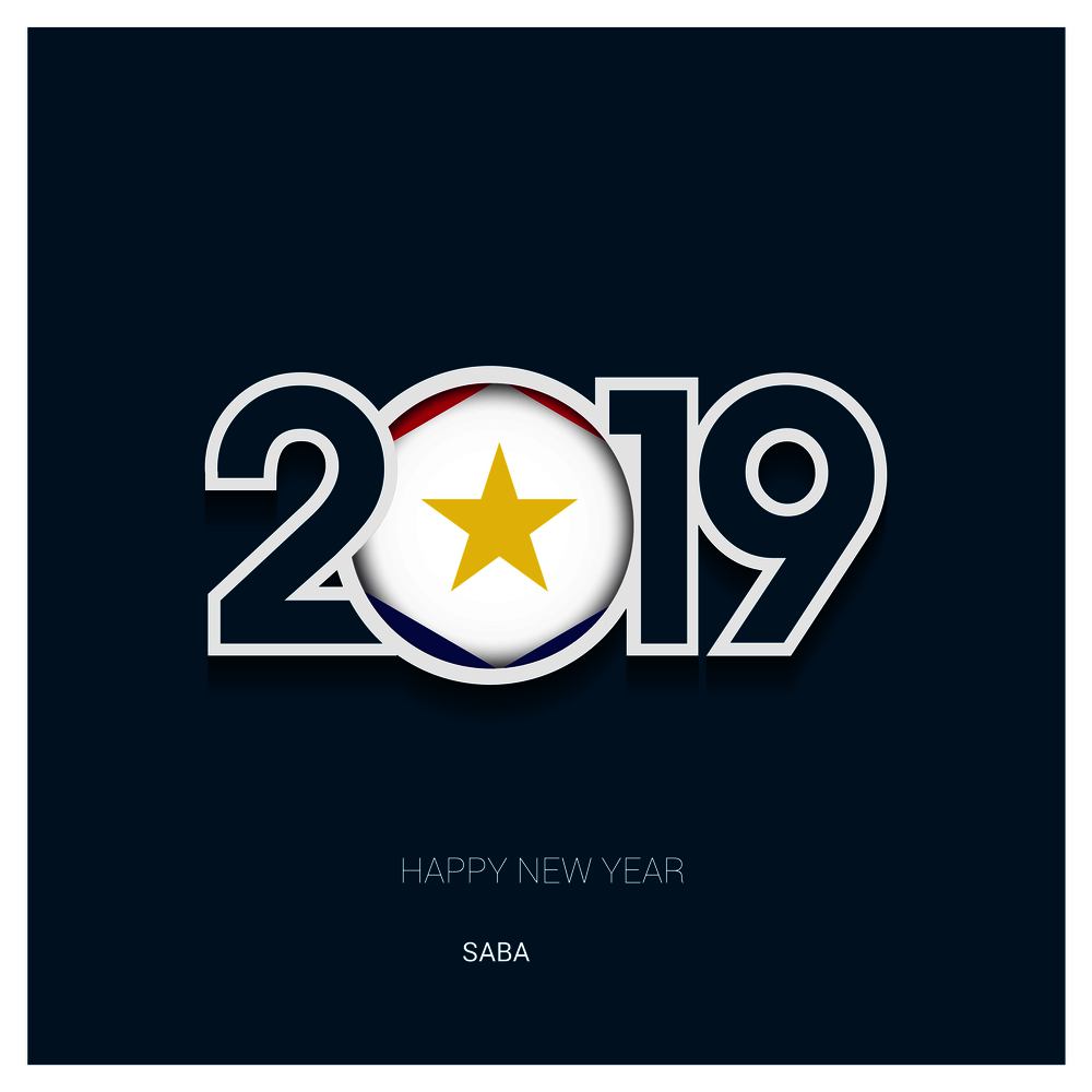2019 saba Typography, Happy New Year Background