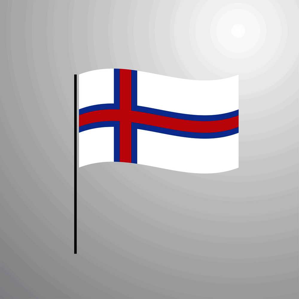 Faroe Islands waving Flag