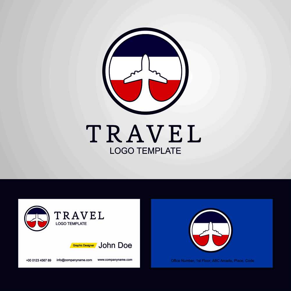 Travel Los Altos Creative Circle flag Logo and Business card design