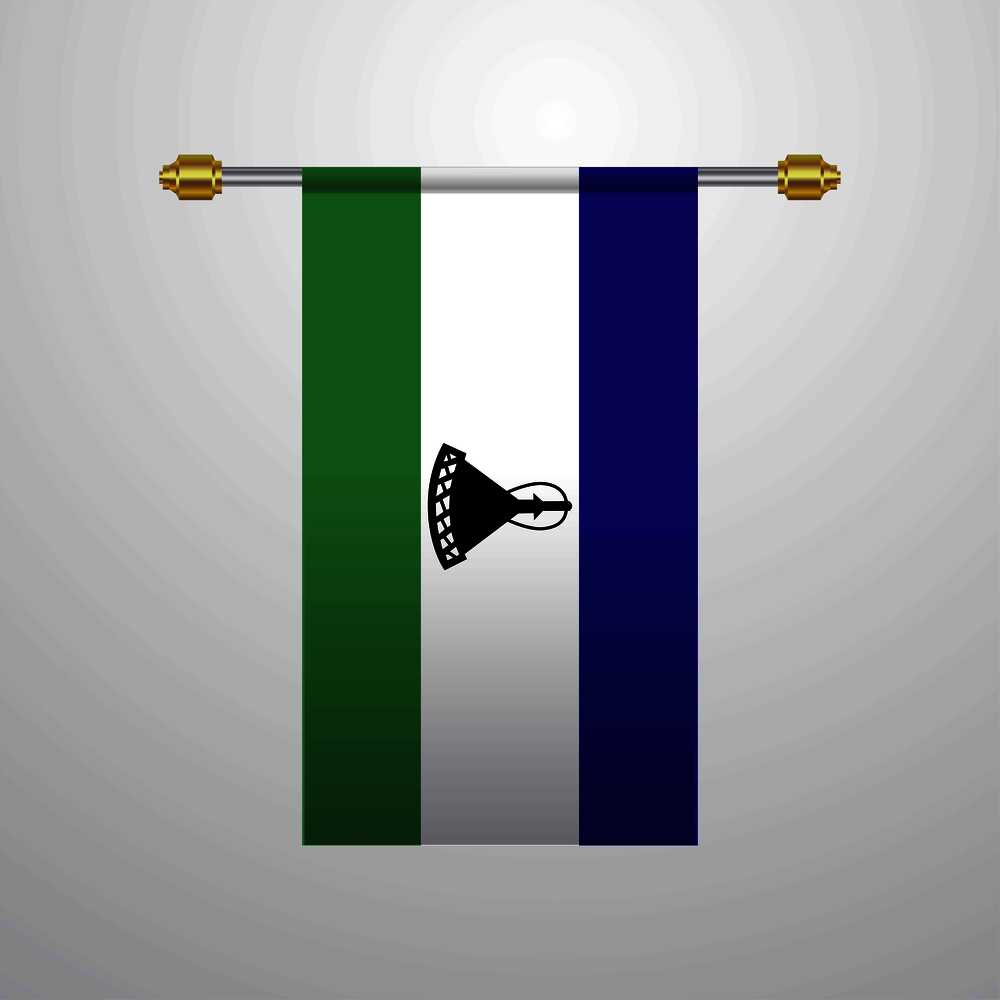 Lesotho hanging Flag