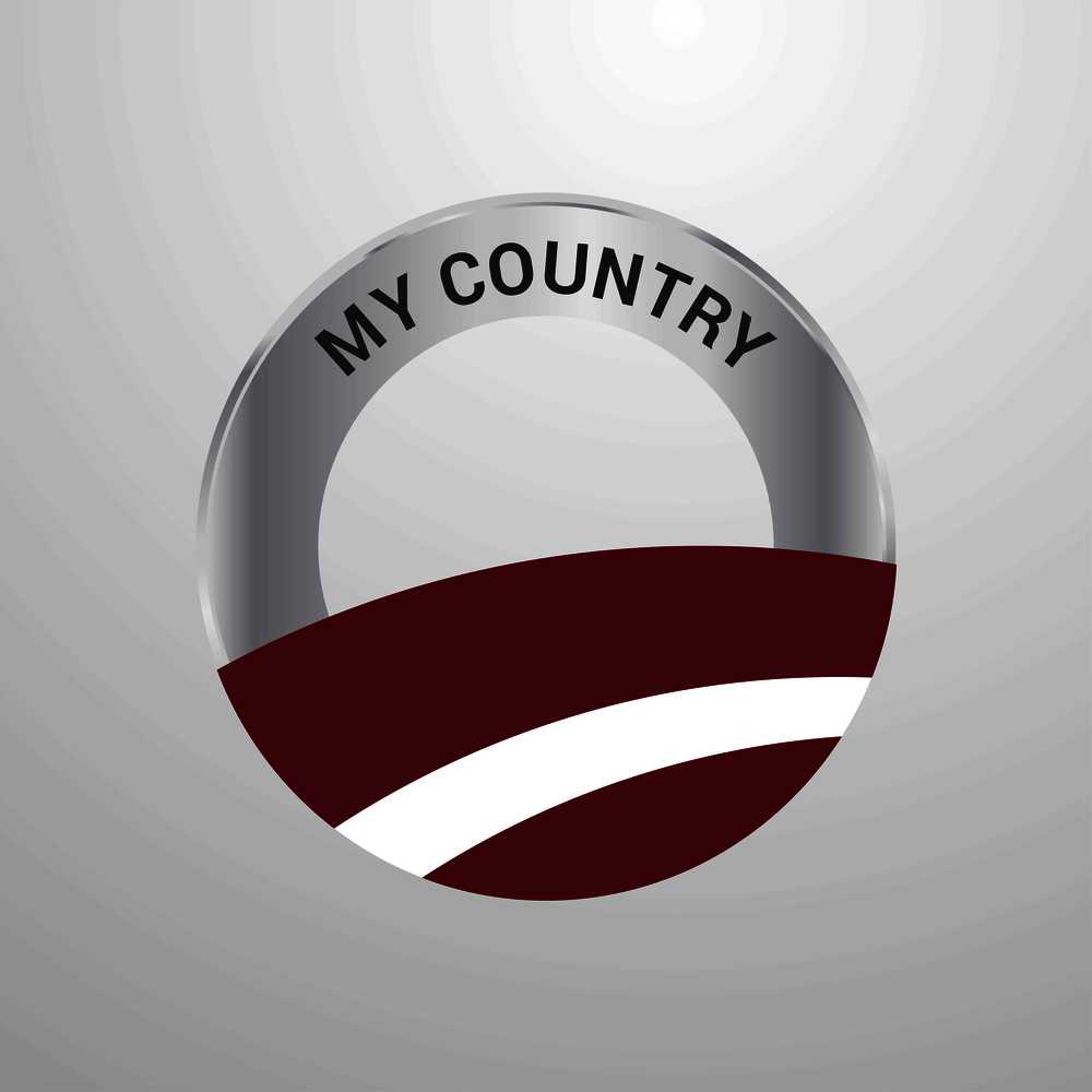 Latvia My Country Flag badge