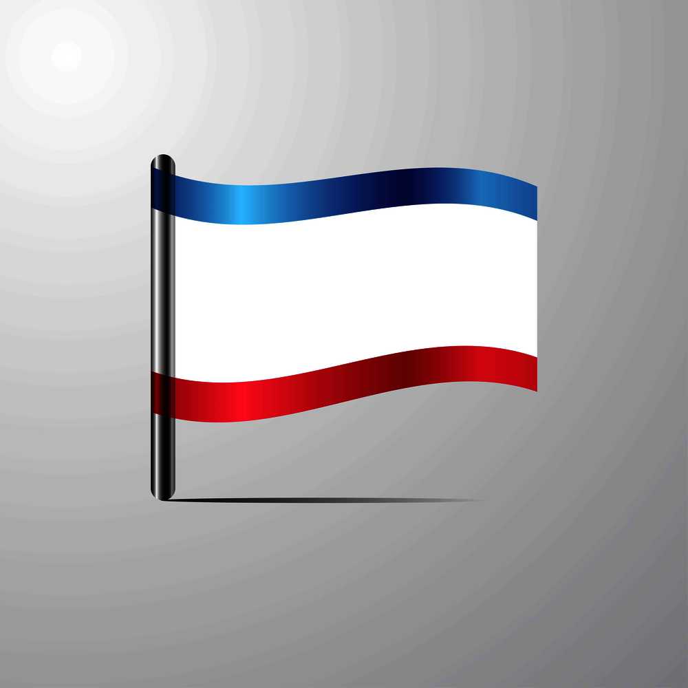 Crimea waving Shiny Flag design vector