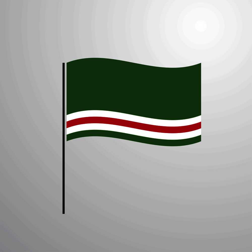 Chechen Republic of Lchkeria waving Flag