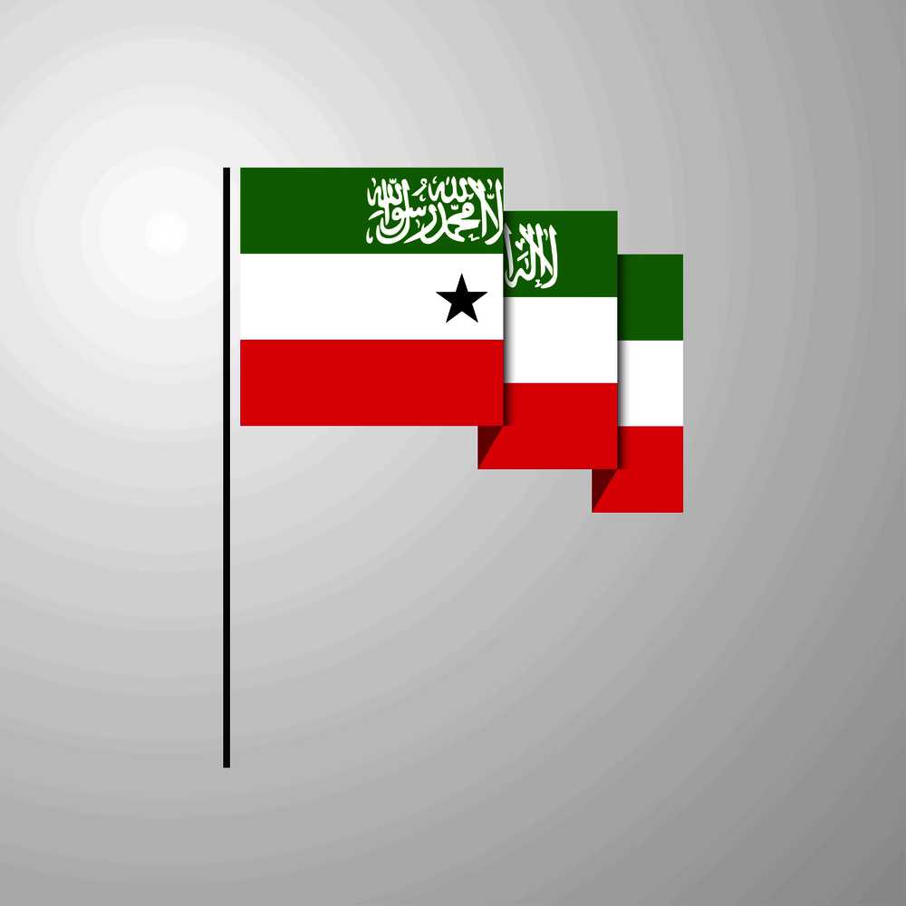 Somaliland waving Flag creative background